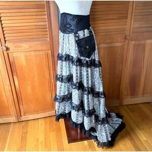 Vintage Lip Service Winchester Emporium Steampunk Victorian High Waist Skirt